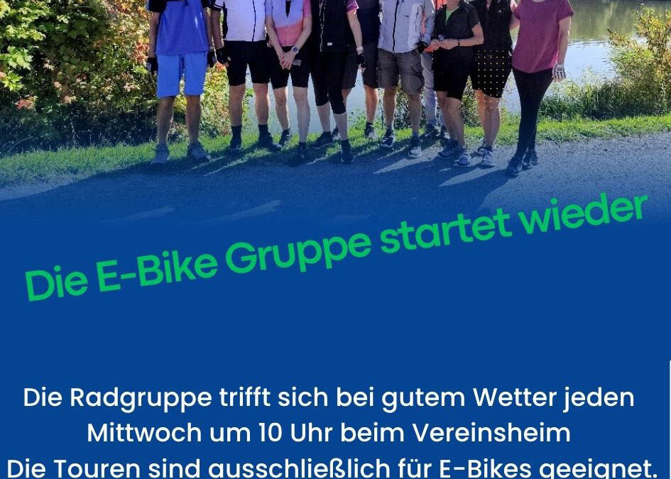 Die E-Bike Gruppe startet wieder